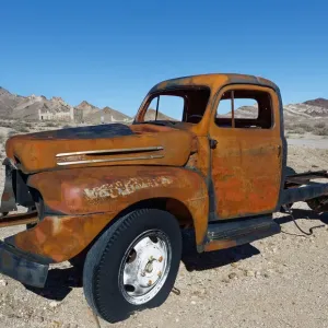 Old Rusty Truck Print - Abandoned Pickup in Rhyolite, Nevada