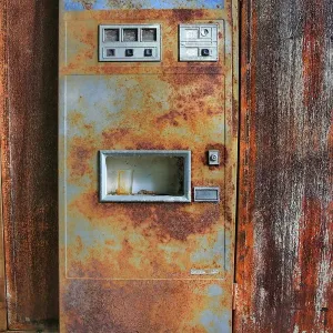 Old soda water machine within Chernobyl exclusion zone