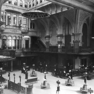 1893 Interior Print of Old Stock Exchange in Wall Street 1893 Interior Print of Old Stock Exchange in Wall Street
