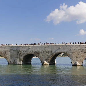Old stone bridge, Taskopru, Seyhan River, Adana, Cukurova, Mediterranean, Turkey