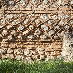 Old stone wall with a pattern