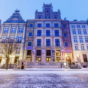 Gdansk Old Town Nighttime Print Gdansk Old Town Nighttime Print
