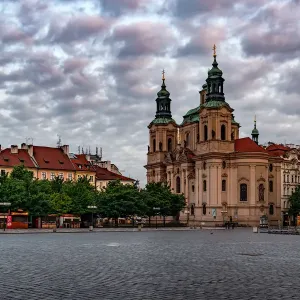 Old Town Square and St. Nicholas church, Prague, Czech Republic Old Town Square and St. Nicholas church, Prague, Czech Republic