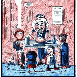 An Old Woman Making Pies Print, 1883 An Old Woman Making Pies Print, 1883