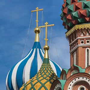 Onion domes of the St. Basil cathedral in Moscow