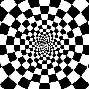 Black and White Geometric Optical Art Print Black and White Geometric Optical Art Print