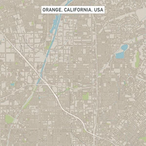 Orange California US City Street Map