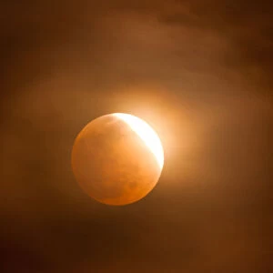 Orange Glow Lunar Eclipse