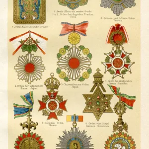 Orders of Merit Chromolithograph 1895