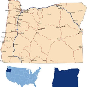 Oregon road map