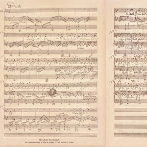 Original manuscript by Felix Mendelssohn Bartholdy, facsimile, published in 1885