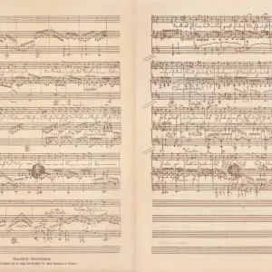 Original Manuscript Print of Mendelssohn's Composition