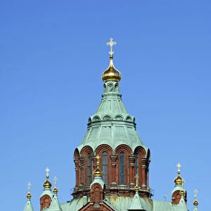 Orthodox Uspensky Cathedral, brick building, Helsinki, Finland, Europe