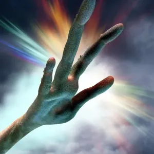 Outstretched Alien Hand Computer Art Print Outstretched Alien Hand Computer Art Print