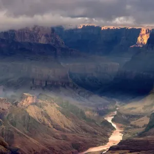 Overview of canyon and Colorado River, Grand Canyon National Park, Arizona, USA