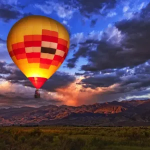 Owens Valley Hot Air Balloon Night Light Print Owens Valley Hot Air Balloon Night Light Print