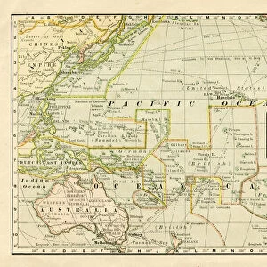 Pacific ocean map 1898