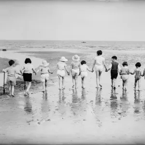 Eastbourne Children Paddling Print Eastbourne Children Paddling Print