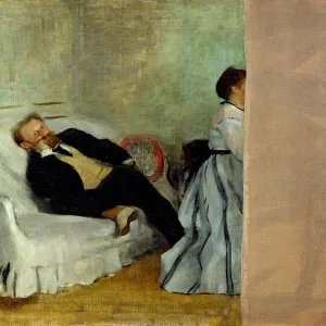 The painter Edouard Manet with his wife Suzanne. Artist: Degas, Edgar (1834-1917) The painter Edouard Manet with his wife Suzanne. Artist: Degas, Edgar (1834-1917)