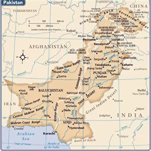 Pakistan country map