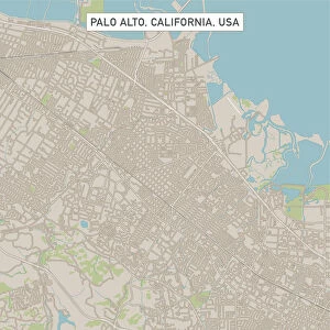 Palo Alto California US City Street Map