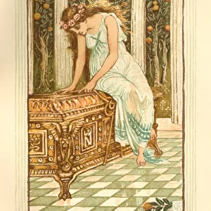 Pandora desires to open the box - Greek mythology