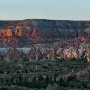 The panorama of mountain range in Cappadocia The panorama of mountain range in Cappadocia