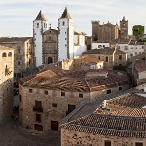Panorama of old town of Caceres