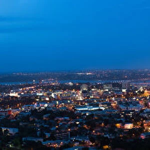 Panoramic Auckland cityscape from MT. Eden