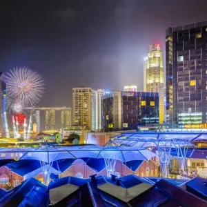 Clarke Quay Night View Print Clarke Quay Night View Print