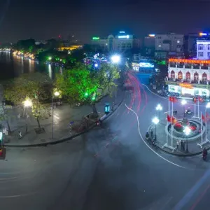 Panoramic view of Center of Hanoi by night, Vietnam Panoramic view of Center of Hanoi by night, Vietnam