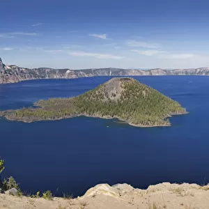 Panoramic view of crater lake