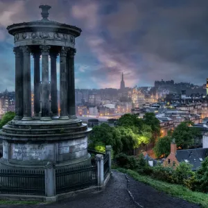 Panoramic view of Edinburg, Scotland