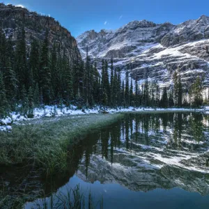 Panoramic View of Mary Lake, Lake O Hara, Yoho National Park, British Columbia, Canada