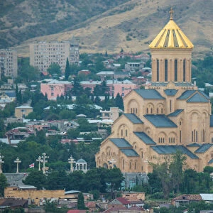 Panoramic view of Tbilisi, Georgia. Tbilisi is the capital and the largest city of Geogia