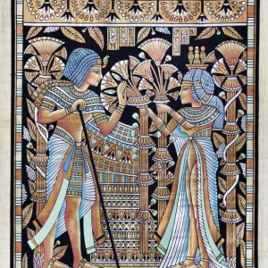 Papyrus Depicting Tutankhamun and His Wife Ankhesenamun