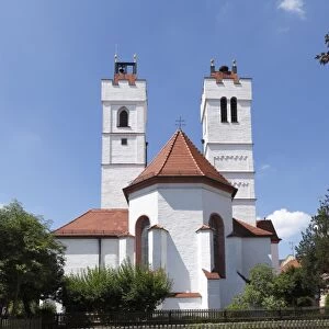 Parish church of St. Martin, Wertingen, Donauried region, Swabia, Bavaria, Germany, Europe