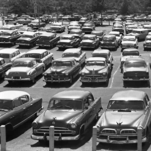 Parking lot full of cars