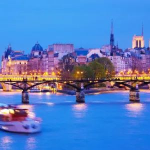 Print of Passerelle des Arts over Seine River, Paris Print of Passerelle des Arts over Seine River, Paris