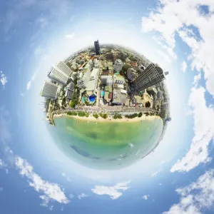 Pattaya Beach Road Aerial View Print Pattaya Beach Road Aerial View Print