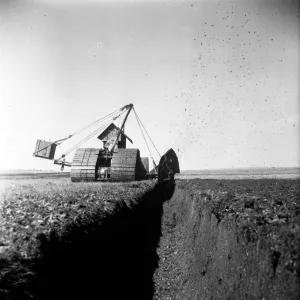 Peat Extraction Print, 1955 Peat Extraction Print, 1955