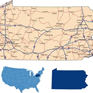 Pennsylvania road map