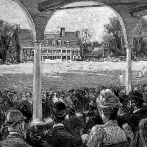 People Watching a Game at the Germantown Cricket Club in Philadelphia, Pennsylvania