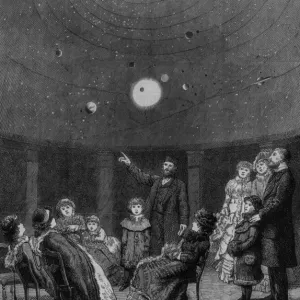Perini's Planetarium Print circa 1860 Perini's Planetarium Print circa 1860