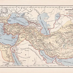 Persian Empire and Empire of Alexander the Great, lithograph, 1893