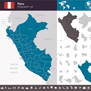 Peru - Infographic map - illustration