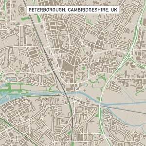 Peterborough Cambridgeshire UK City Street Map