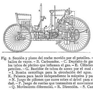 Peugeot vintage oldtimer car with motor Daimler 1892