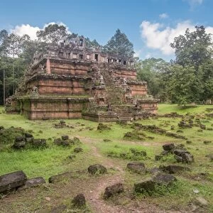 Phimeanakas Temple at Angkor Thom in Siem Reap Province, Siem Reap City. Cambodia