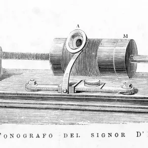 Thomas Alva Edison's Phonograph Print Thomas Alva Edison's Phonograph Print